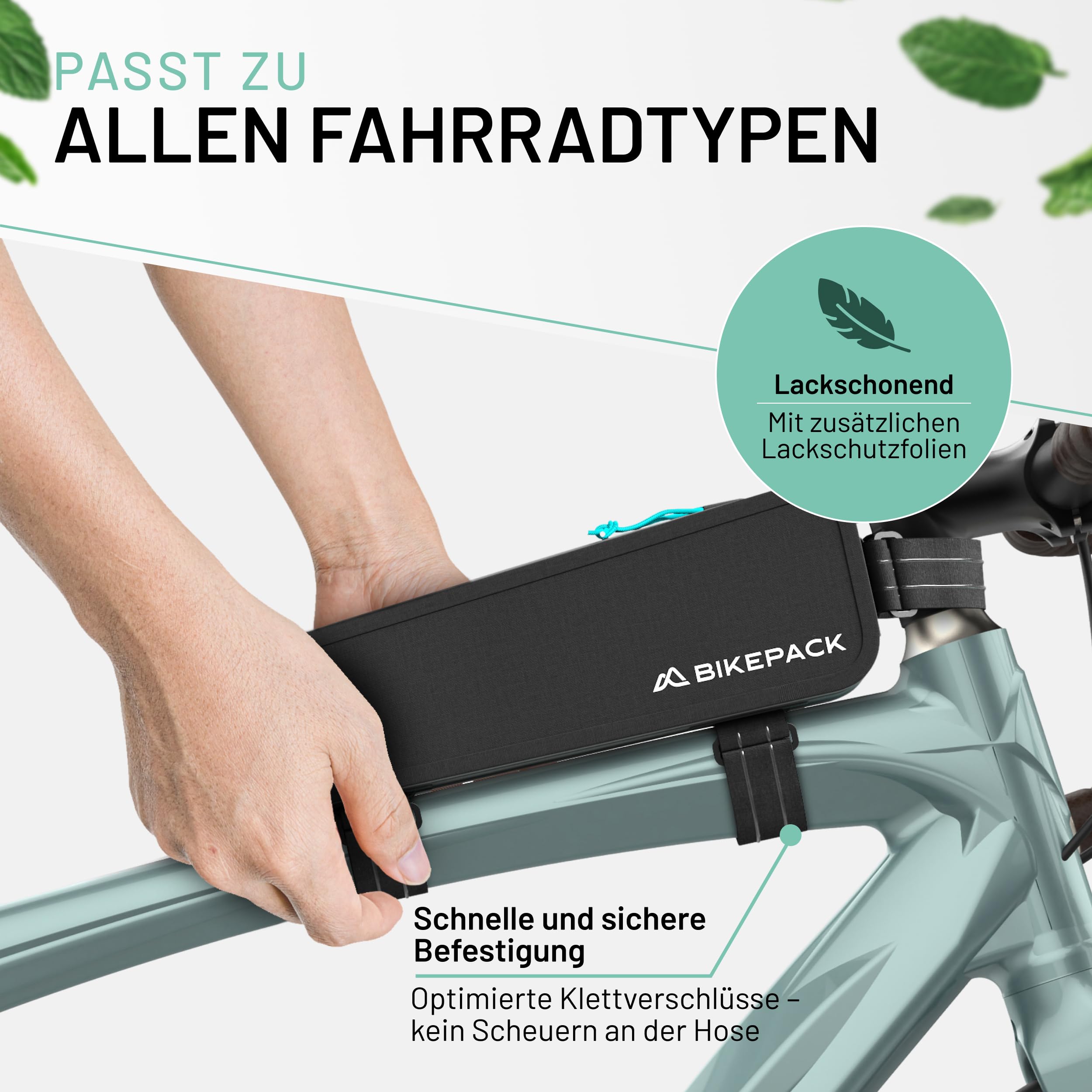BIKEPACK Oberrohrtasche Fahrrad - Rahmentasche Bikepacking Rennrad Zubehör