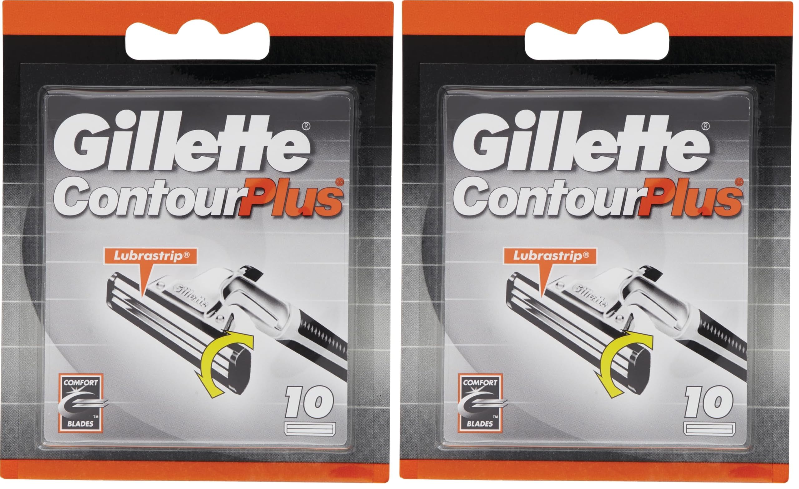 GILLETTE CONTOUR PLUS Lame Comfort con Striscia Lubrificante (Confezione da 2)