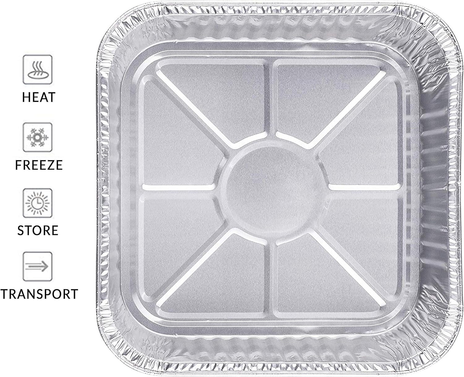🔥 Cаѕhbасk uр tо 70% (100 count) 8 Square Disposable Aluminum Cake Pans - Foil Pans perfect for baking cakes, roasting, homemade breads | 8 x 8 x 2 in with Flat Lids