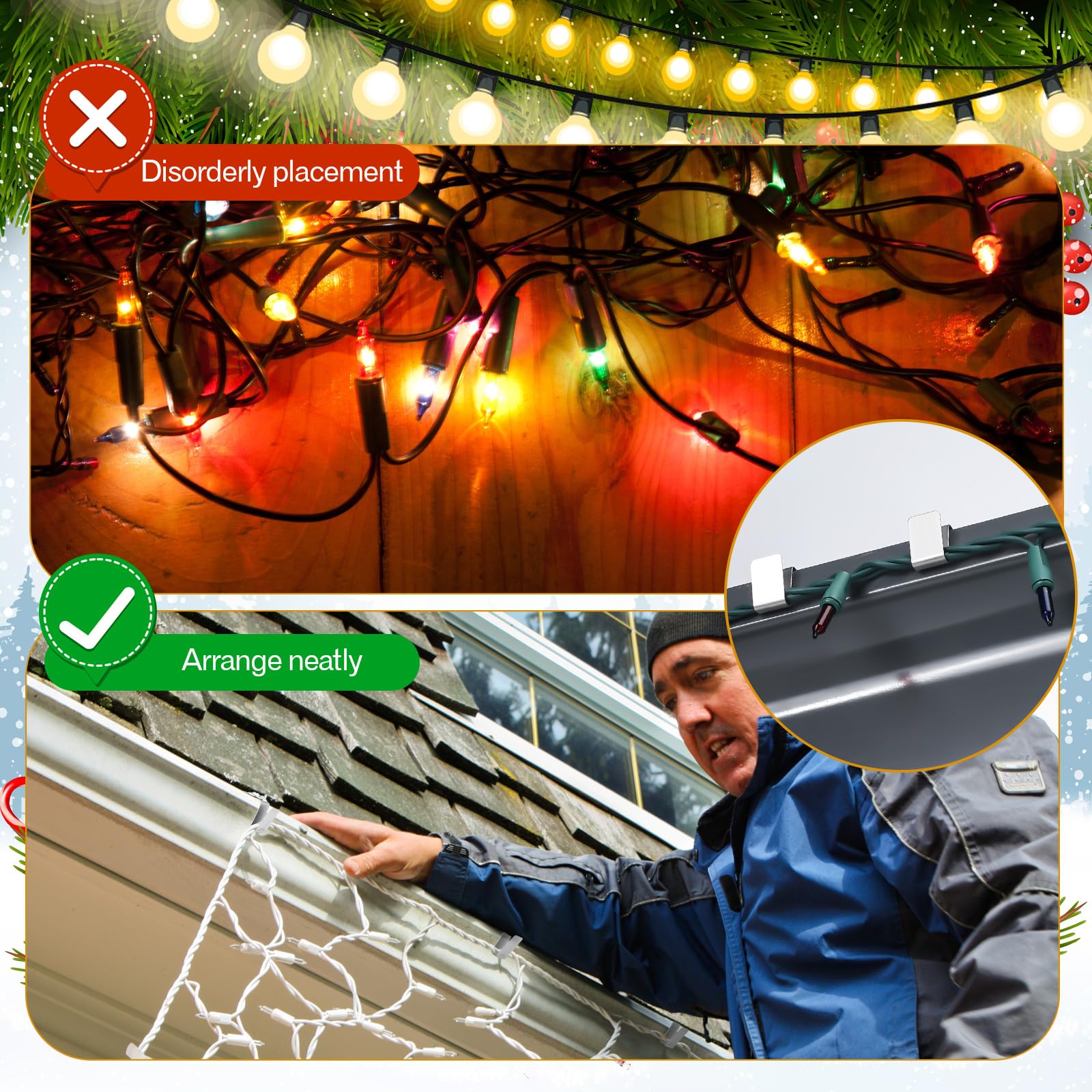 Gutter Screen Light Clips Gutter Clips For Outdoor Lights Simply Products 16 Giant Christmas ...