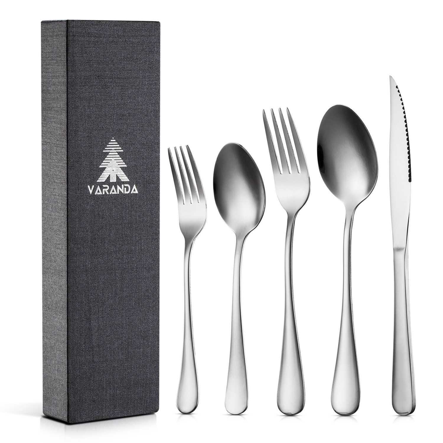 Flatware Sets Service for 4, Japanese Steel Stainless 20-Piece Cutlery Set