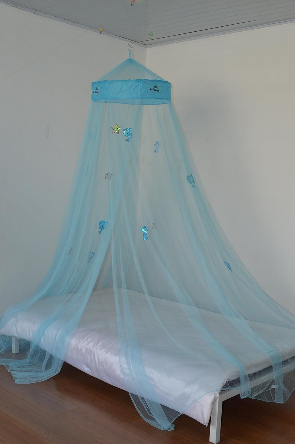OctoRose ® Sea World Bed Large Canopy Mosquito NET Crib Twin Full Queen King (Teal Blue)