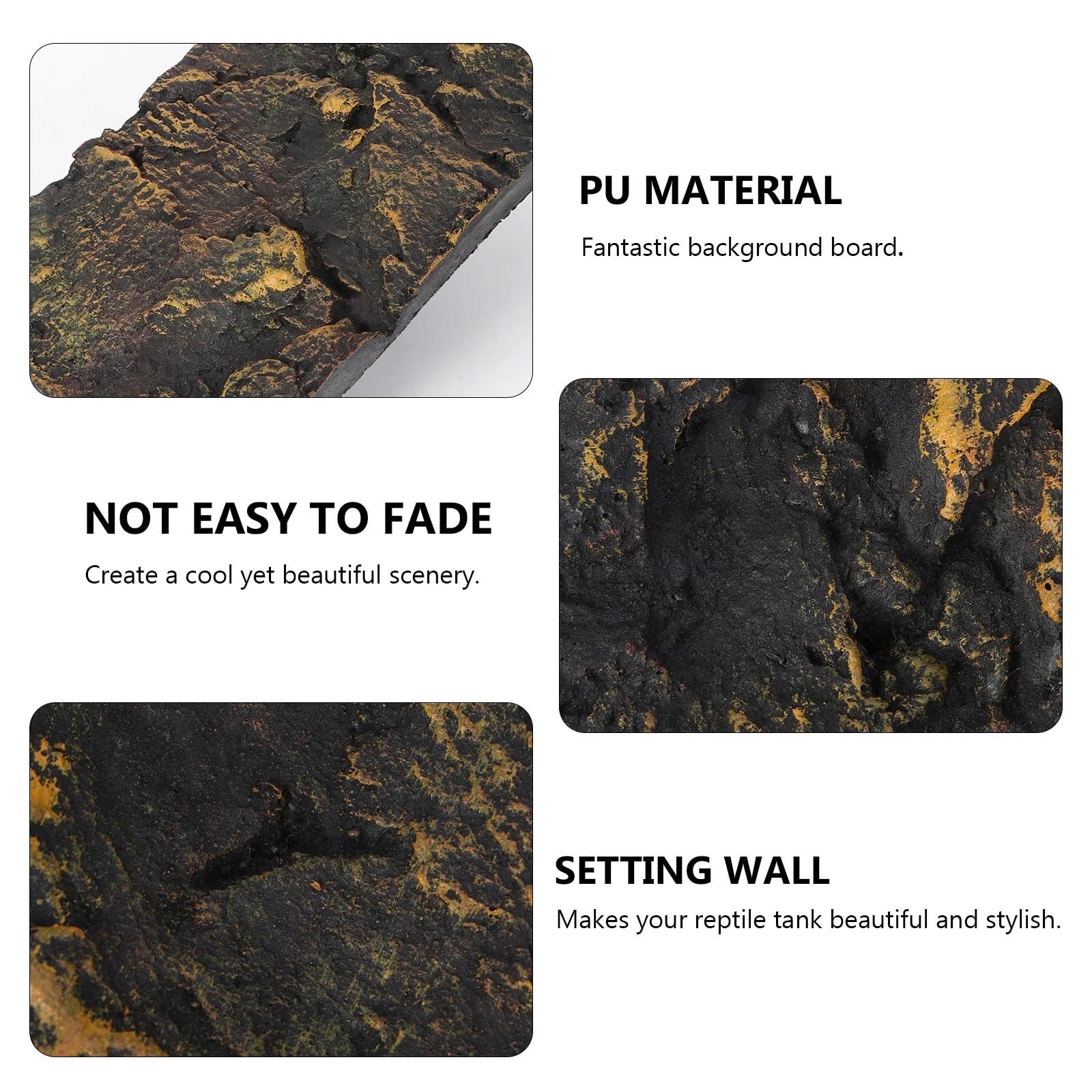 1 Tablero de Fondo Impermeable for Tanque Reptiles PU | Panel decorativo 3D for terrario tortuga tanque decoración de pared cocina TV pared