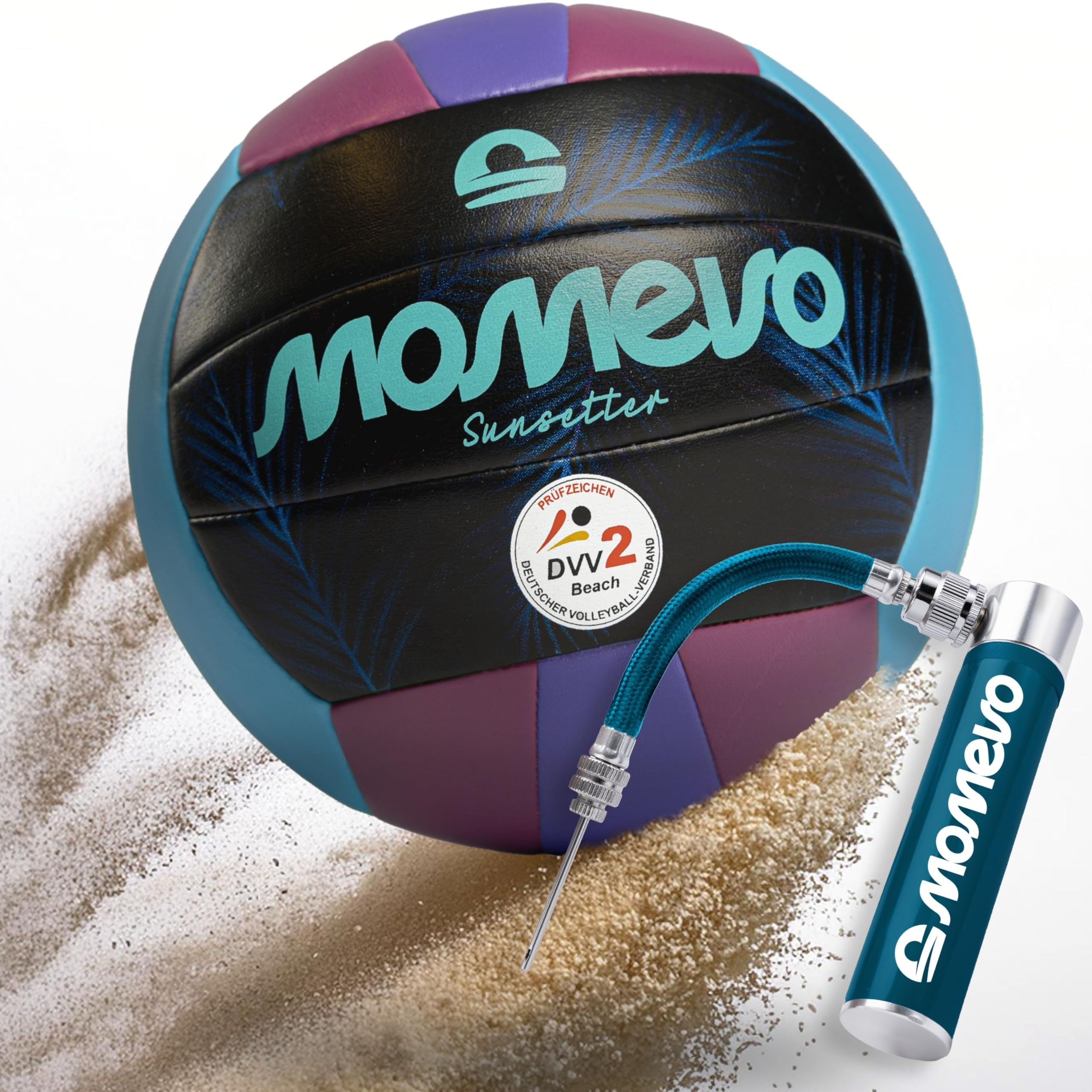 Beachvolleyball – Balón de Vóley Playa Tamaño 5, Certificado DVV, Super Suave y Resistente – Ideal para Outdoor, Playa, Arena y Deportes de Verano