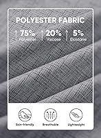 Vista 28 de JMIERR Camisas de vestir a rayas con botones y manga corta para hombre