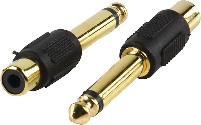 Valueline AC-021GOLD cavo interfaccia adattatore RCA 6 35mm Nero Valueline AC-021GOLD cavo interfaccia adattatore RCA 6 35mm Nero