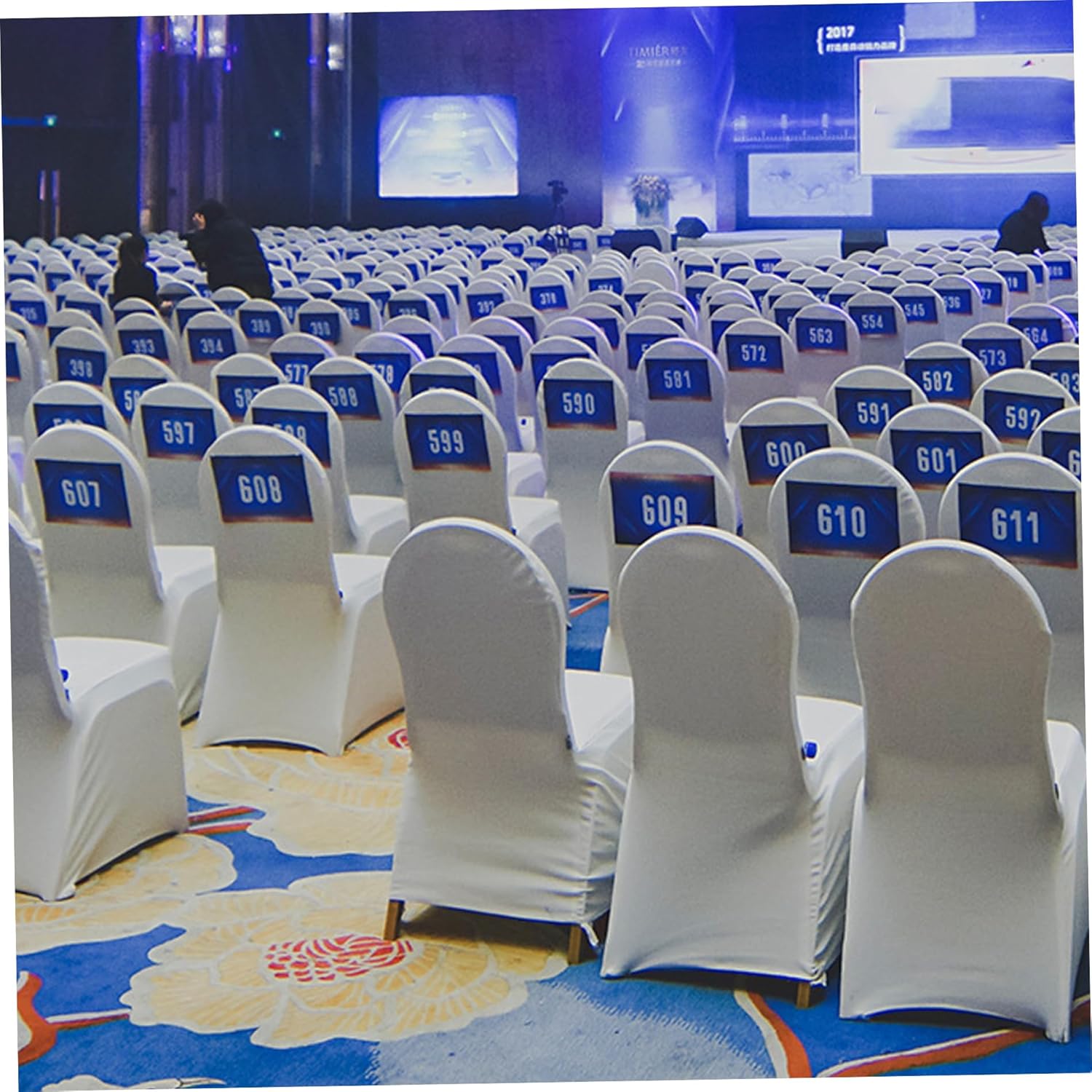 12Pcs Chair Cover Stretch Spandex Folding Chair Covers Washable Removable Slipcovers Protector for Wedding Party Dining Room Banquet Event