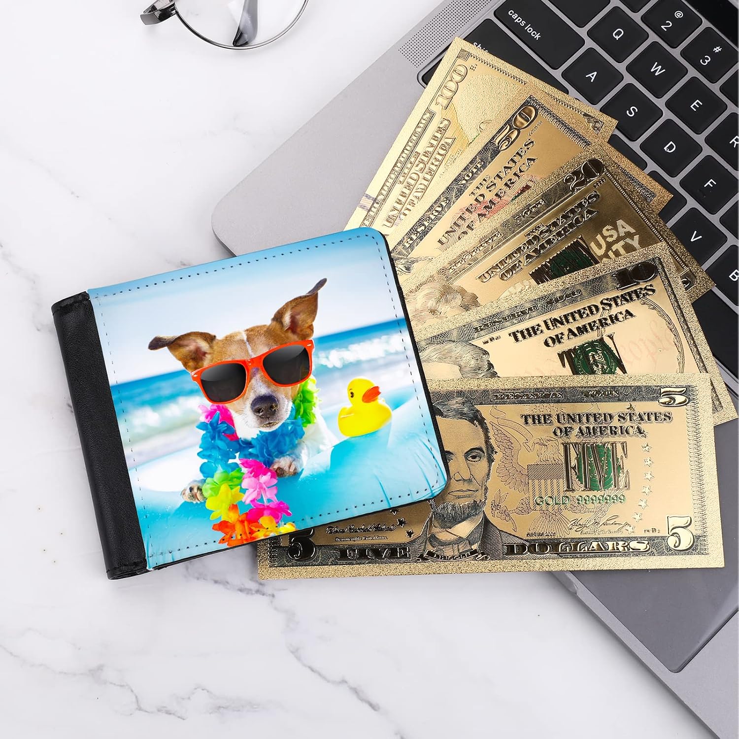 Prasacco Sublimation Wallet Blank Heat Transfer Multifunctional Wallet Graduation Gifts (1 Pcs Black Double Side)