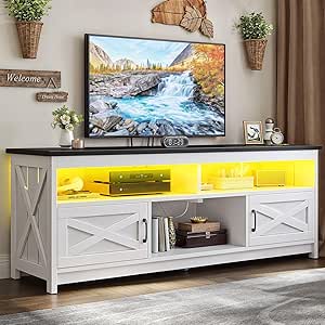 Amazon.com: YITAHOME Farmhouse TV Stand for 75 Inch Television Stand ...