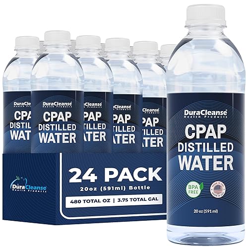 Dura Cleanse Distilled Water for CPAP Machines 24 Pack (20