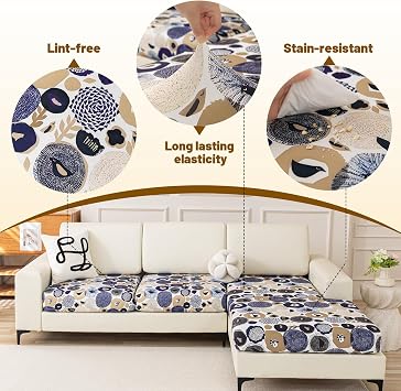 Couch Covers for Sectional L Shaped Modern Print Sofa Chaise Cover