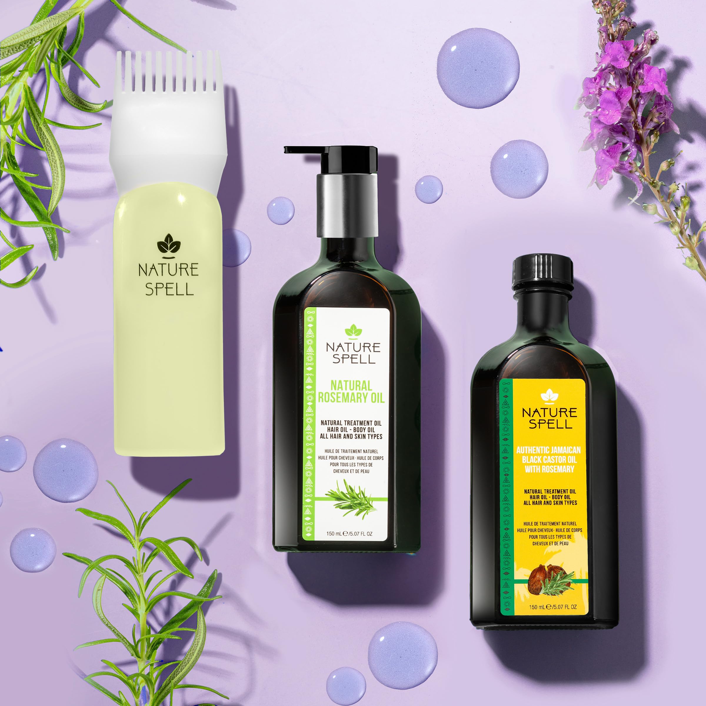 Nature Spell Hair Growth Duo with Rosemary & Jamaican Black Castor Oils - Image 4