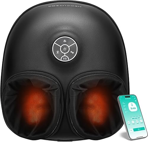 Miniatura 10 de Medcursor - Máquina masajeadora de pies con calor, masaje de pies proporciona alivio para músculos cansados y plantares, terapia de amasado
