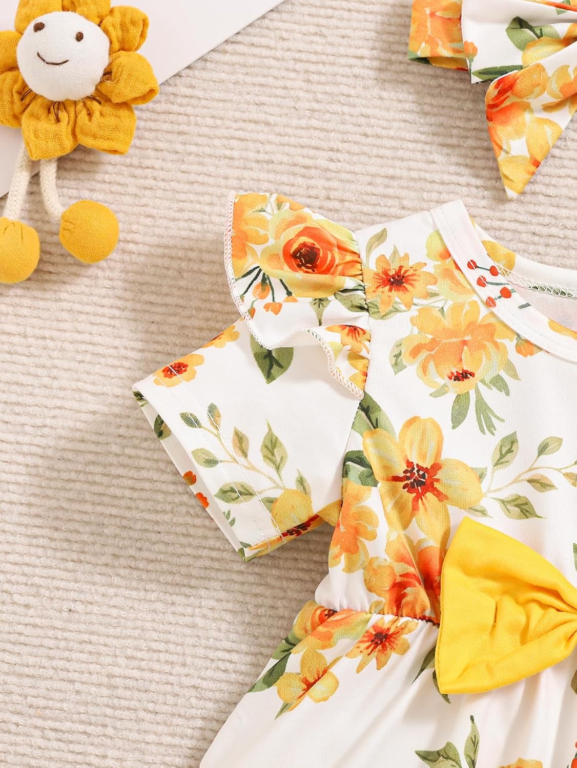 Toddler Baby Girl Clothes Infant Girl Outfits Fall Ruffle Floral T-Shirt Top Pants Set Winter Spring Clothes image 5