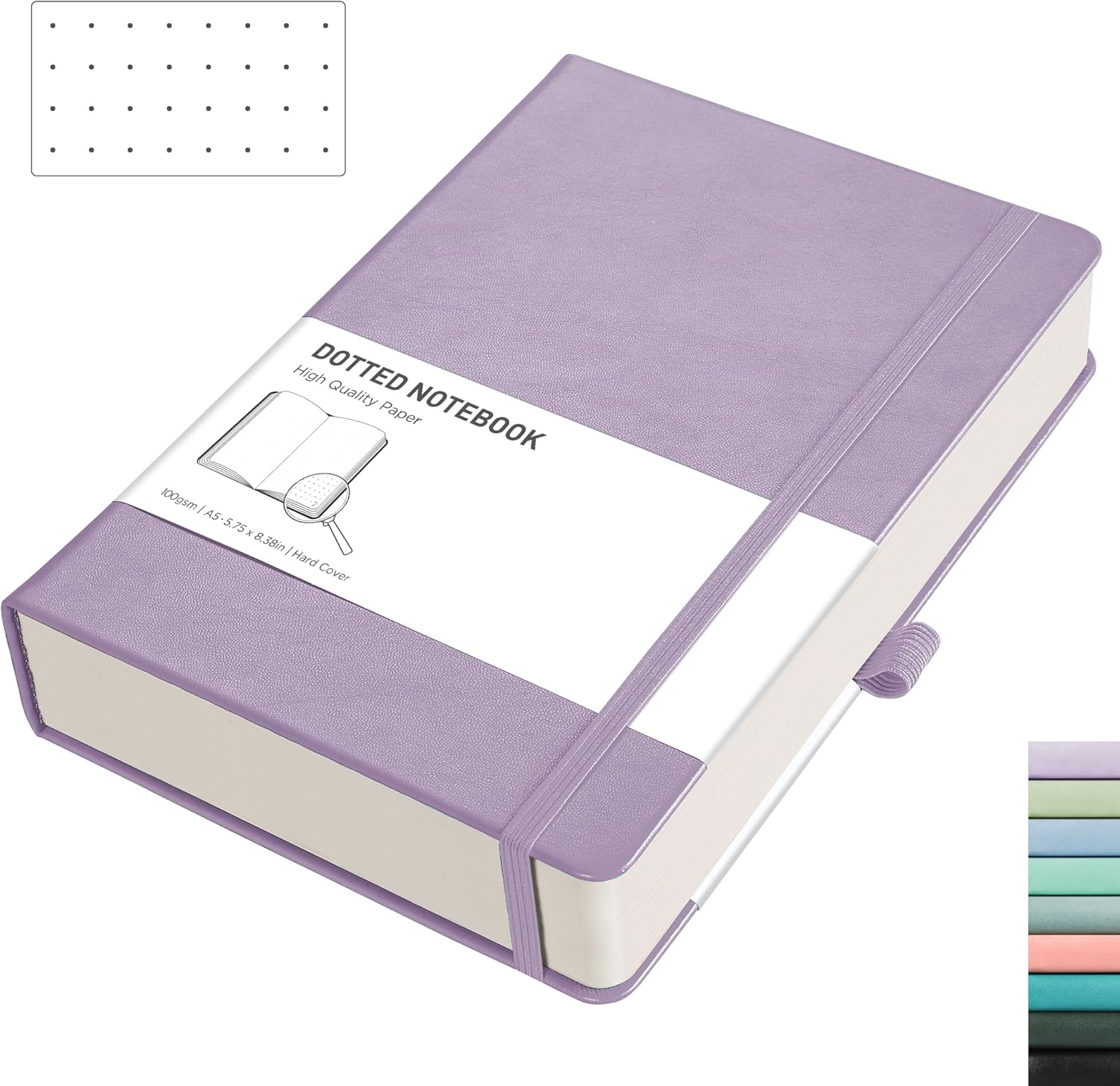 Bullet Journal A5 Rosa - Dot Grid Notizbuch 300 Seiten Mit Schablonen