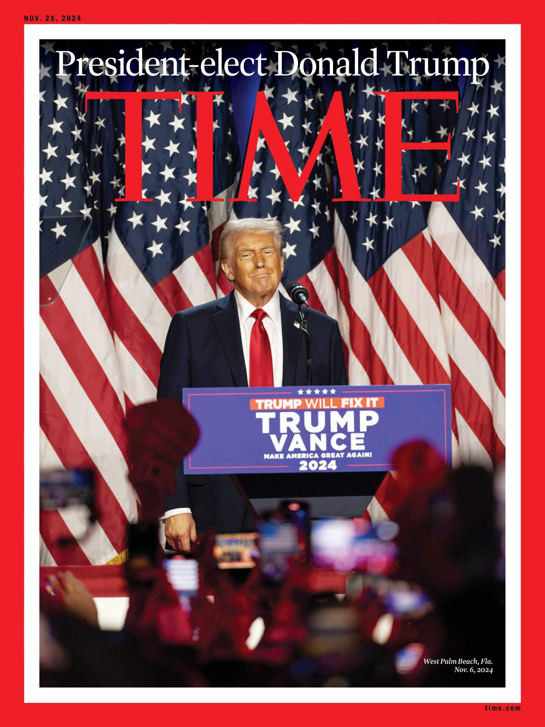 TIME Magazine 11.25.24 Edition: President Elect Donald Trump, How He Did It—Again, Claiming Victory In Historic 2024 Presidential Race