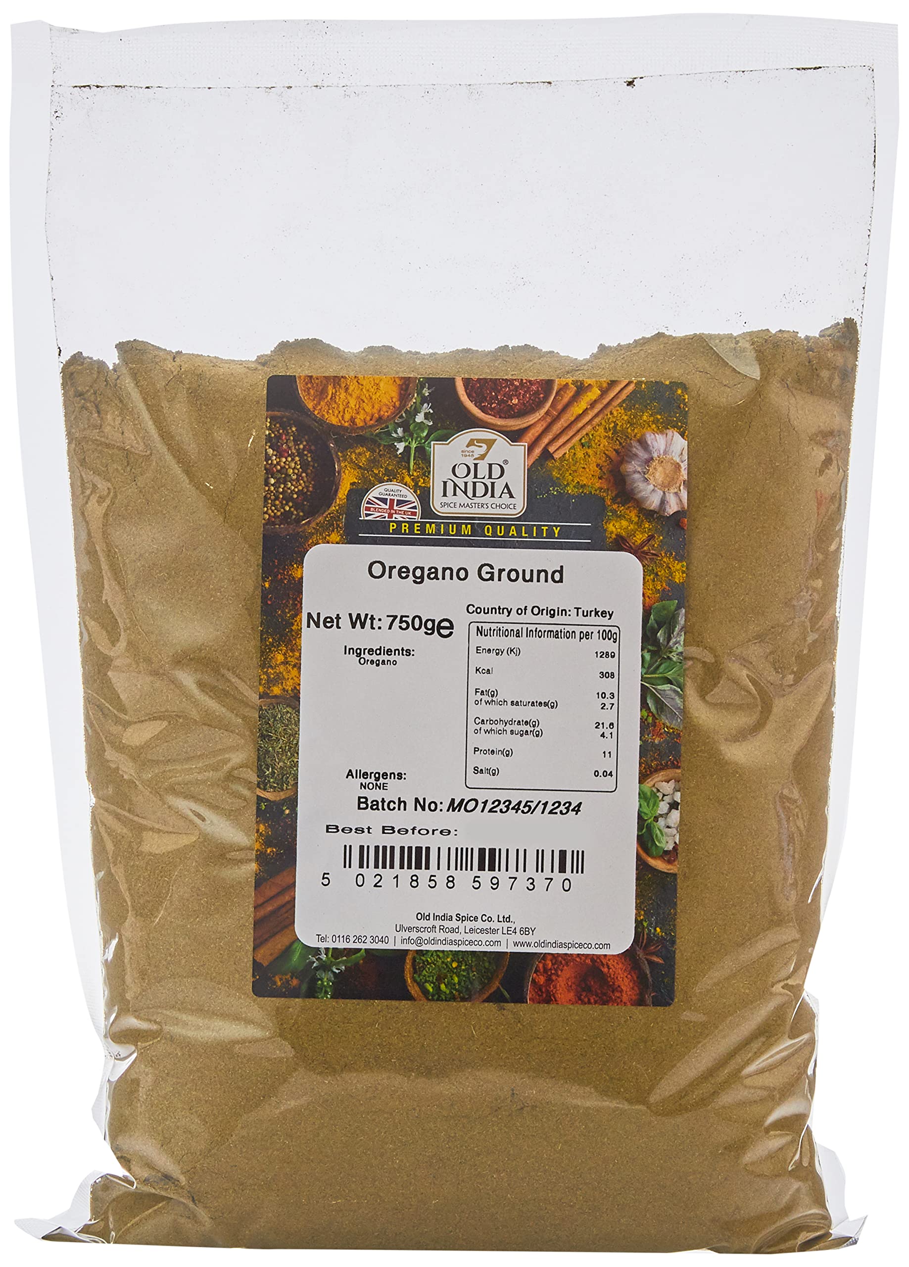 Old India Oregano Ground 750g