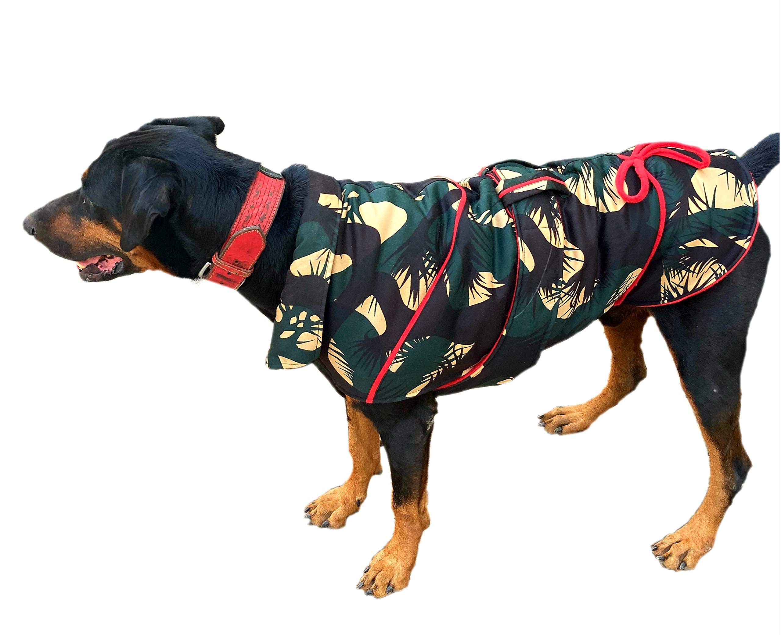 Oz International British Style Double Layered Thick Trichur Cotton Fleece Lining Camouflage Winter Coat Warm Dog Apparel Cold Weather Jacket for Outdoor (16, Army Collar) (B082VJM13J) Amazon Price History, Amazon Price Tracker