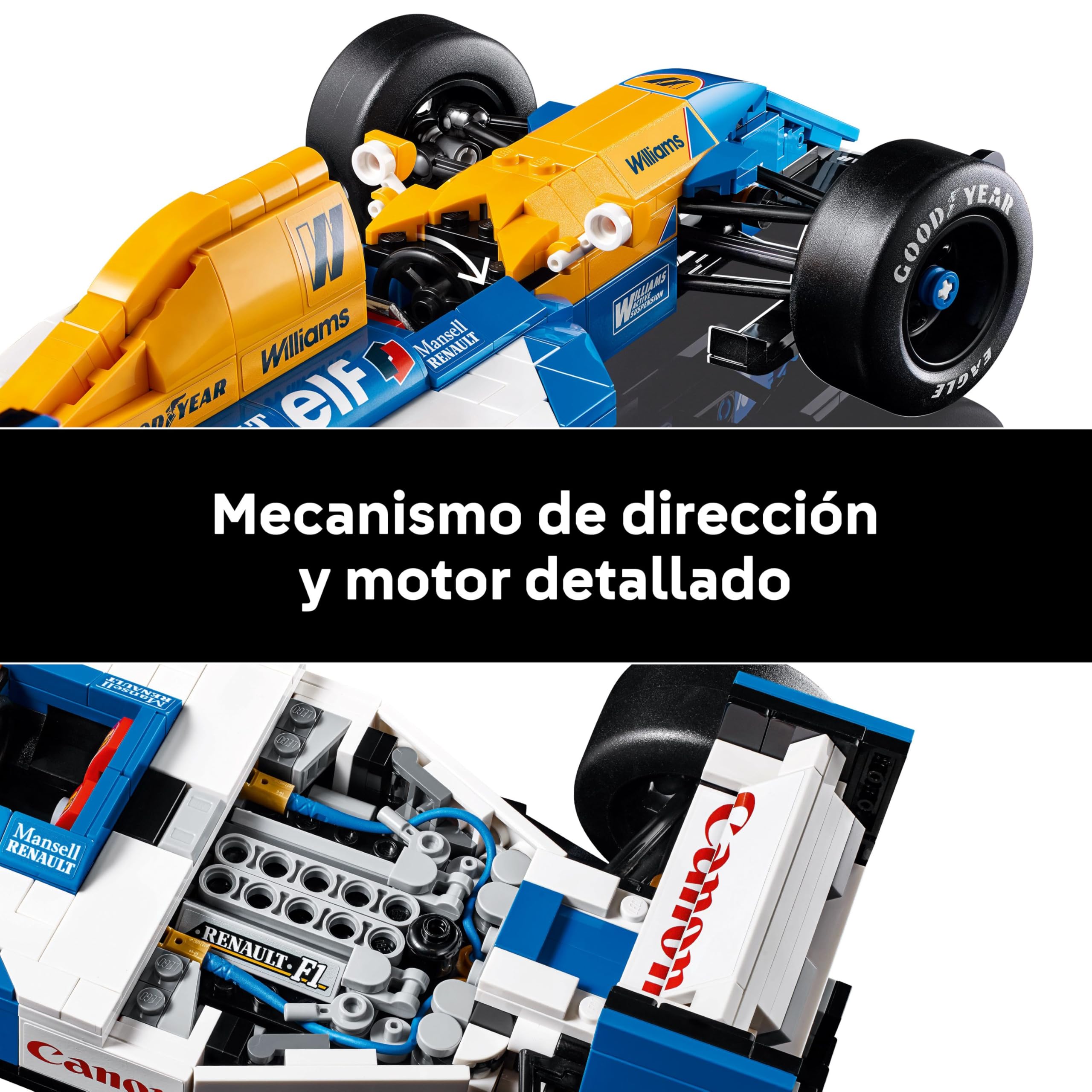 LEGO Icons Williams Racing FW14B y Nigel Mansell Maquetas para Construir para Adultos con Minifigura, Kit de Maquetas de Coche de Fórmula 1, Regalo para Hombres y Padres Fans de la F1 10353