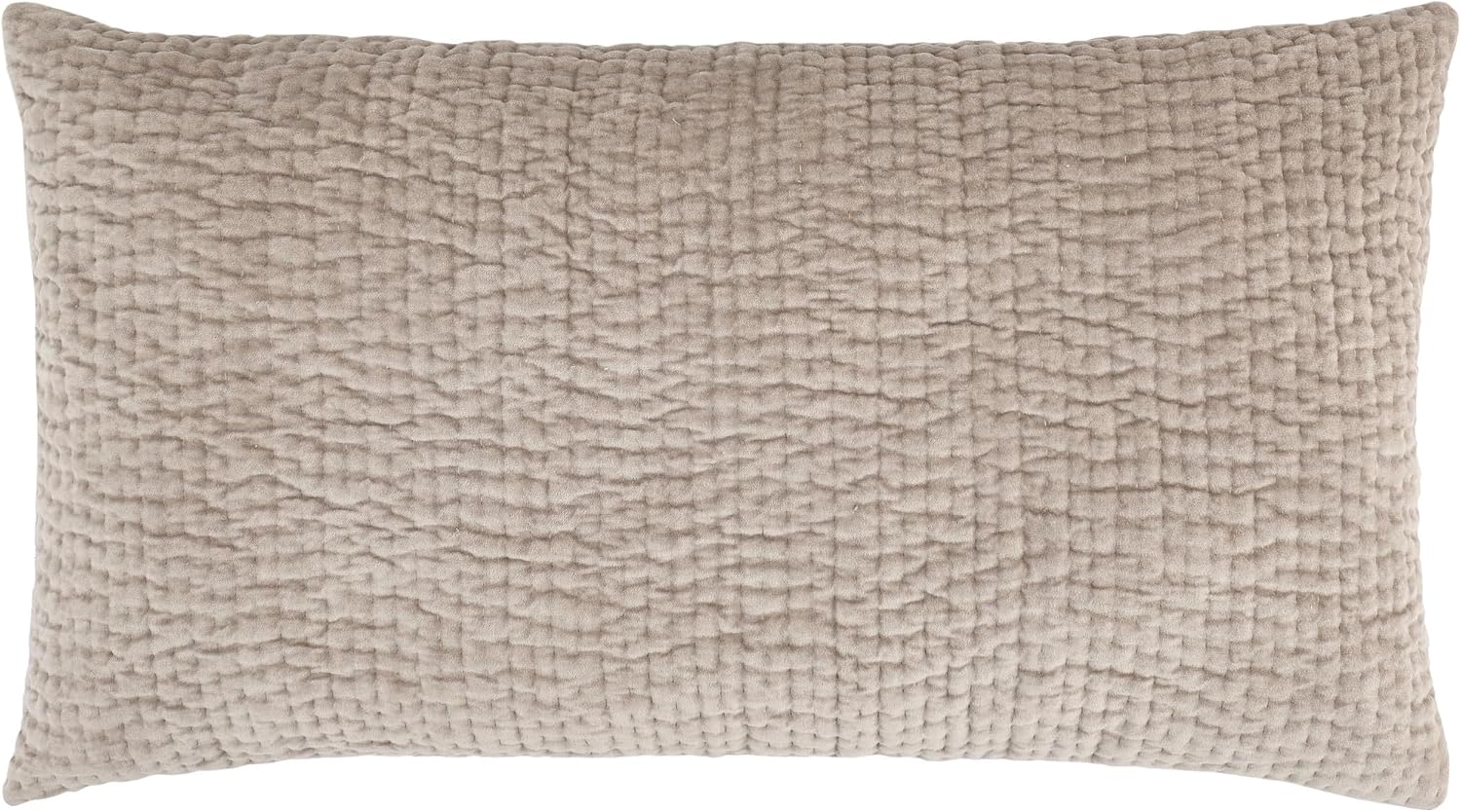 Pine Cone Hill Viola Velvet Grey Quilted Sham, Standard Size, Grey Solid Pattern