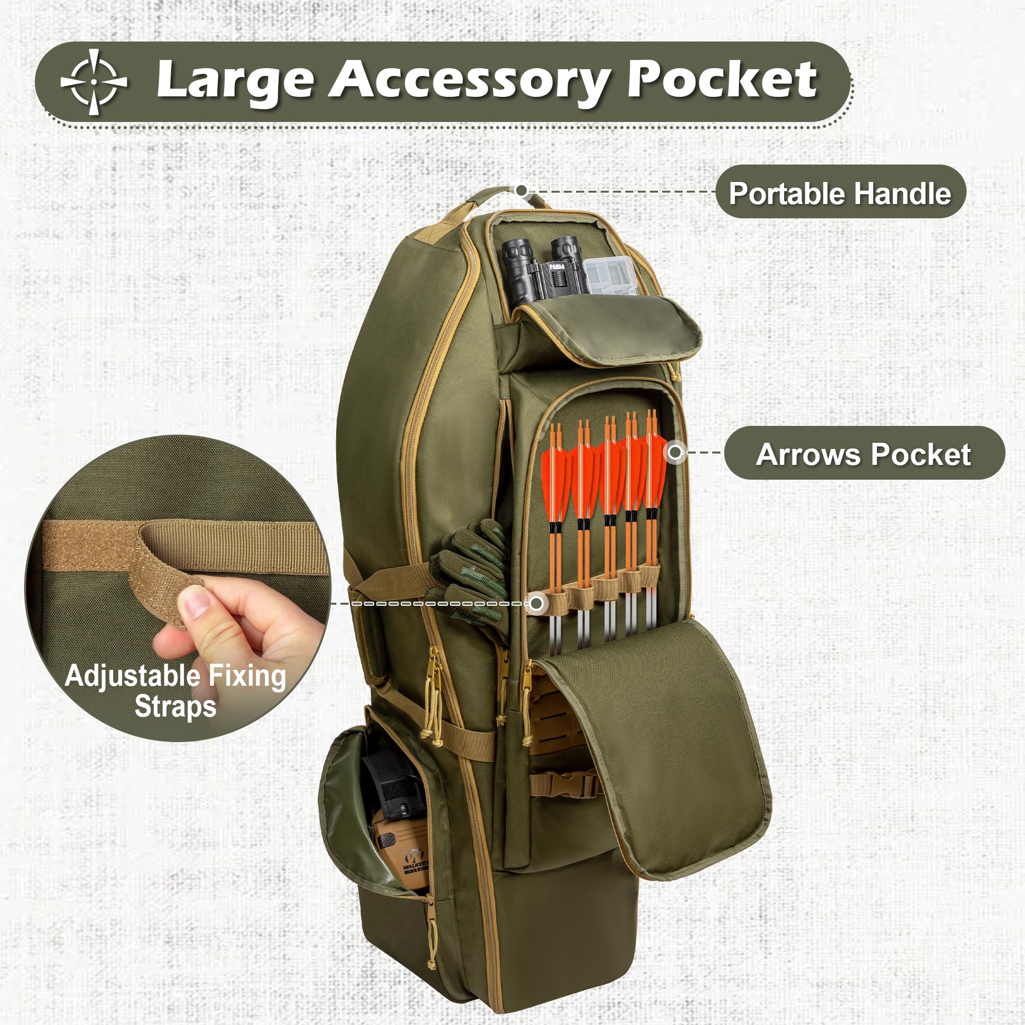 DSLEAF Tactical Crossbow Case, Soft Crossbow Bag for Hunting, 38" x 16"