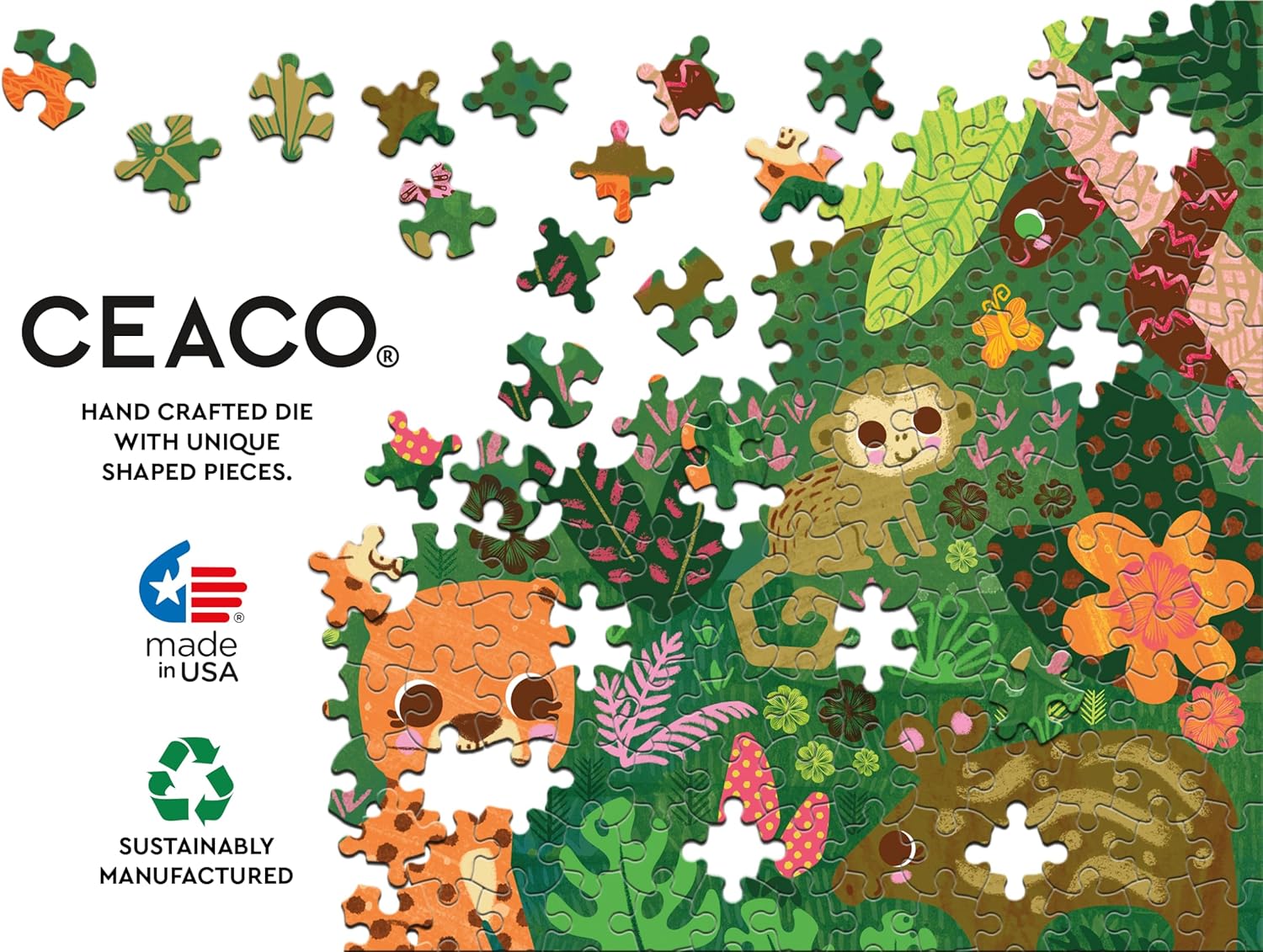 Ceaco - Jungle Menagerie - 100 Piece Jigsaw Puzzle