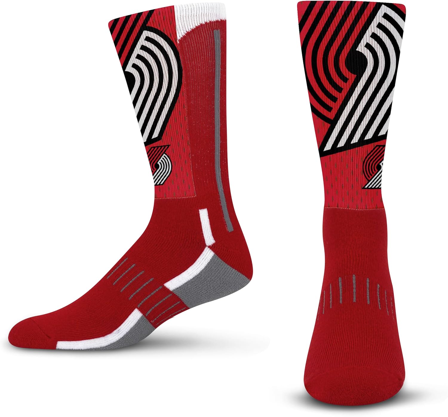For Bare Feet NBA mens Nba Logo Zoom Mesh Secondary Color Crew Sock Large