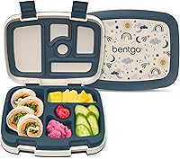Vista 28 de Bentgo Kids Prints - Lonchera para niños, a prueba de derrames, con 5 compartimentos, estilo bento, tamaño de porciones ideales para edades de 3 a 7