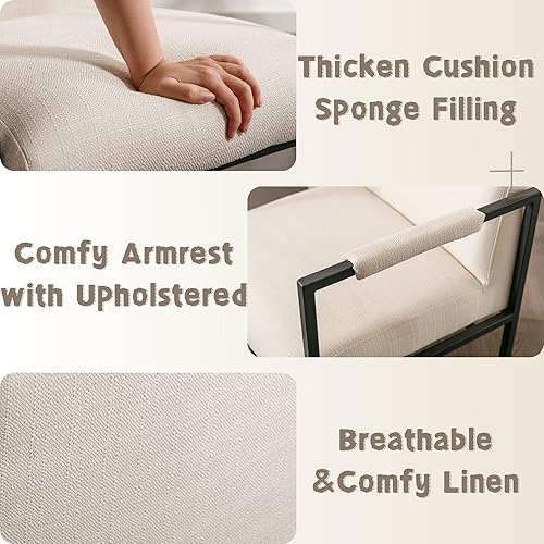 Miniatura 3 de RIVOVA Juego de 2 sillas de comedor grises modernas de mediados de siglo, sillas de comedor tapizadas de cuero con patas de metal cromado para