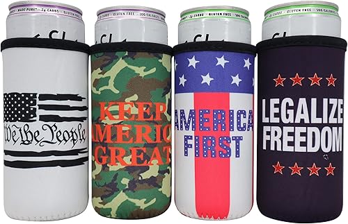 America First - Aislador de latas de cerveza  Legalize Freedom, We The People, Keep America Great, regalo patriótico estadounidense para