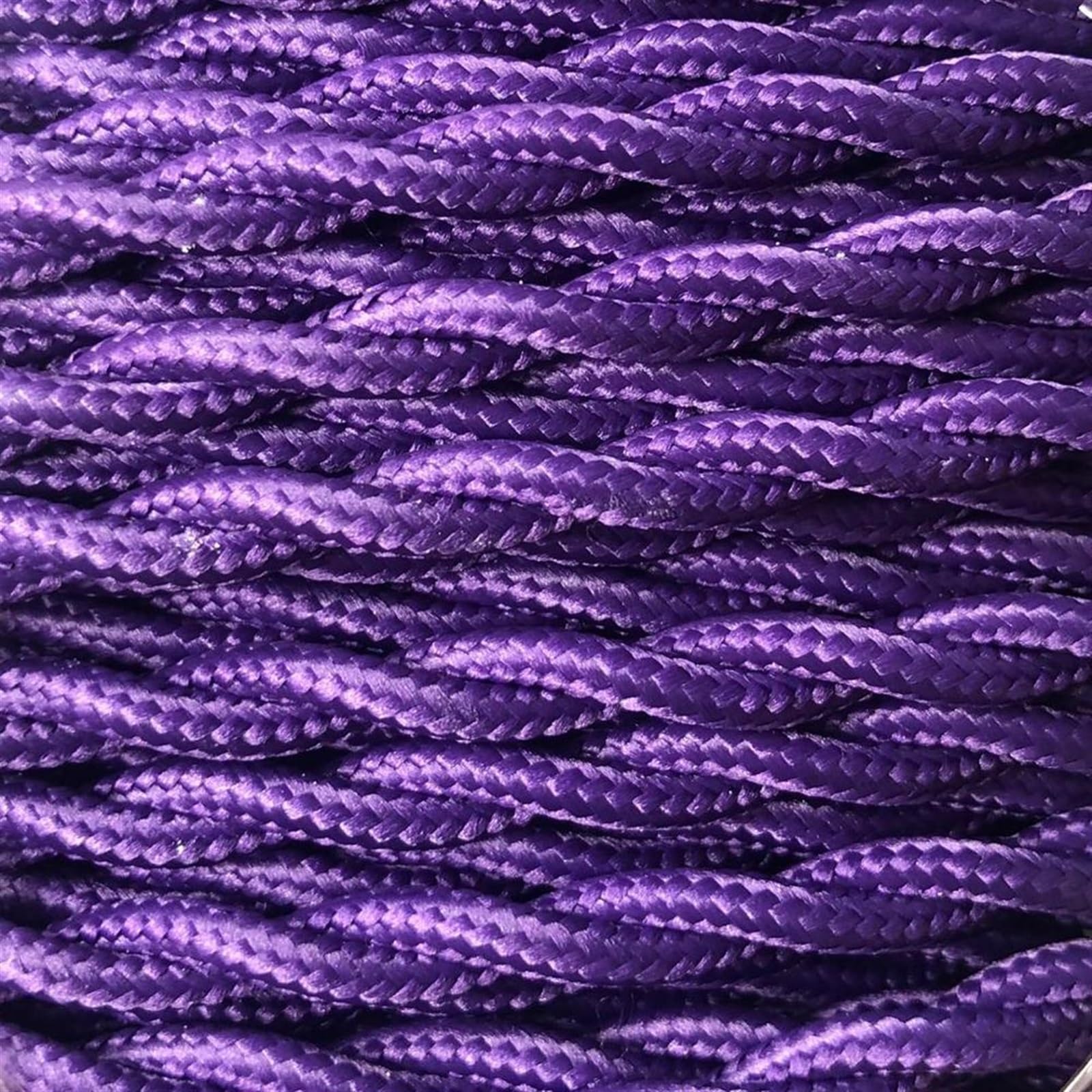 Przewody elektryczne, Vintage pleciony wiszący przewód do lampy 2 * 0,75 mm Retro skręcony elektryczny robótek ręcznych Beżowy z liny tekstylnej(Purple,15m)