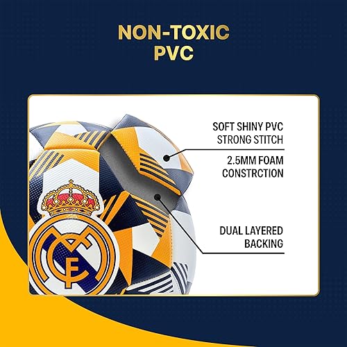 Miniatura 5 de Icon Sports Balón de fútbol oficial del Real Madrid CF - RM90BL blanco, talla 5