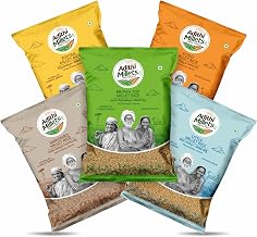 Adithi Millets Unpolished Combo Pack of 5x500g, organic chemical free, High Fibre and Plant Protein | Browntop , Kodo(Varagu/Kodra) Little, Barnyard, Foxtail, Export quality Ideal for Fasting, Rice Replacement | Gluten - Free | Non - GMO | Each pack 500g 