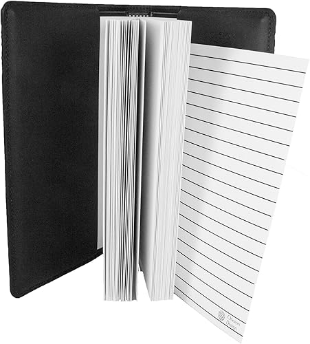 Miniatura 4 de Funda de cuero genuino recargable para diario con un inserto en blanco rígido, 6 x 9 pulgadas, estanque de libélulas, helecho con botón de peltre,