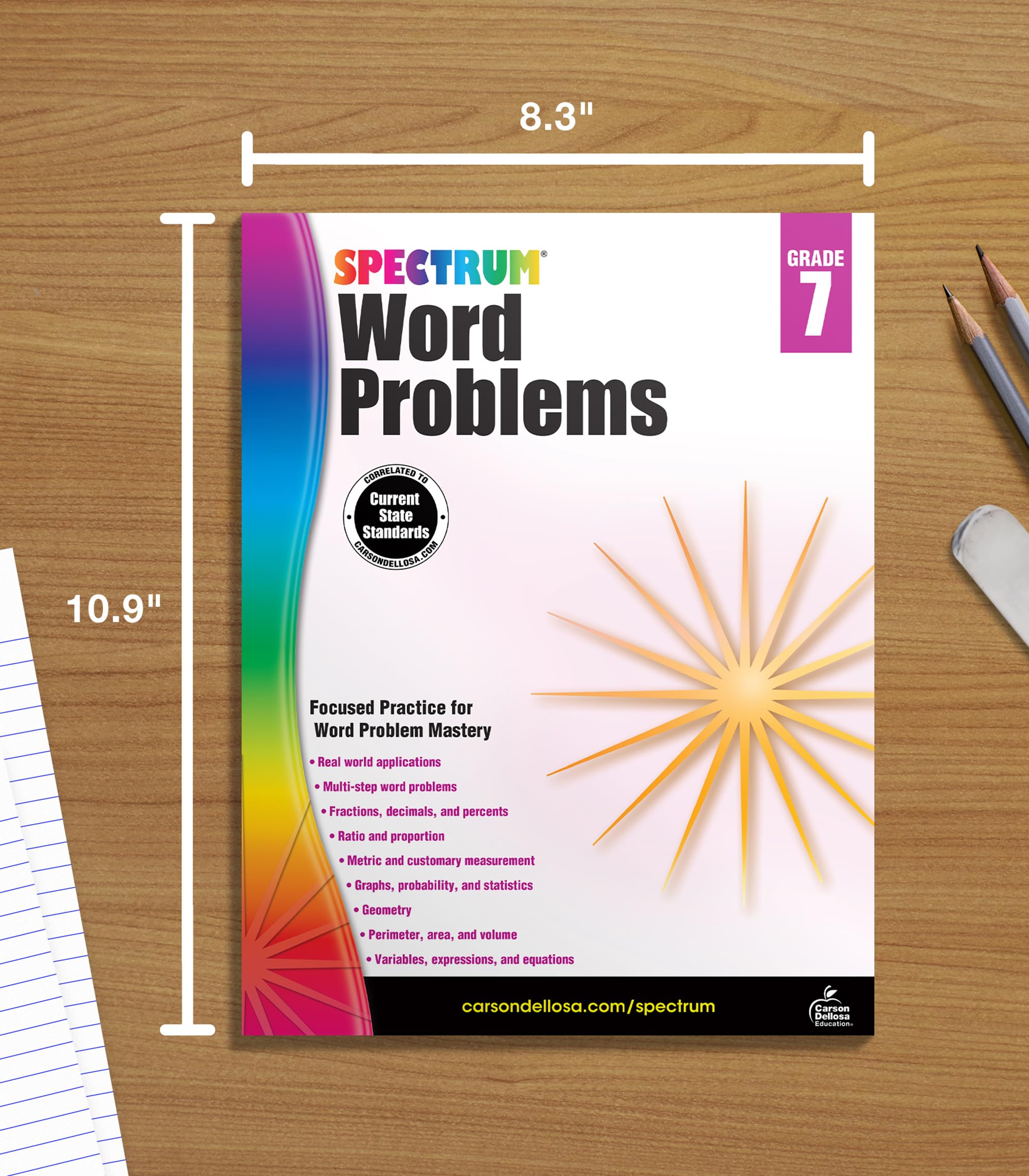 Spectrum Word Problems, Grade 7: Volume 80