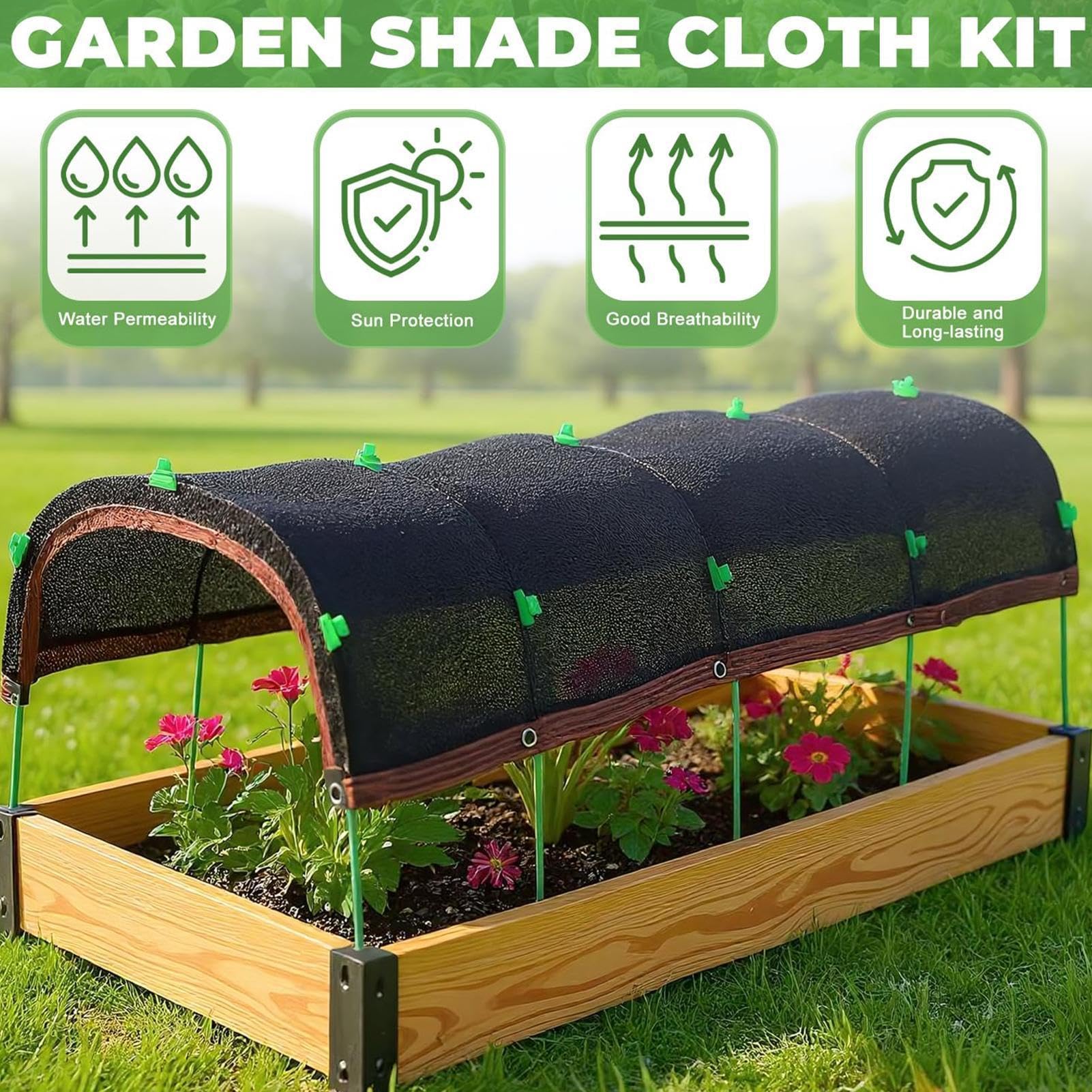 Malla De Sombreo Para Plantas Red De Invernadero Con Protección Contra | Cubierta Protección Solar Jardín Y Patio Para Arriates De Flores, Flores, Perrera, Gallinero, Pérgola Y Patio Tras