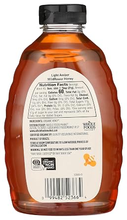 365 by Whole Foods Market, Organic Light Amber Wildflower Honey, 32 Ounce