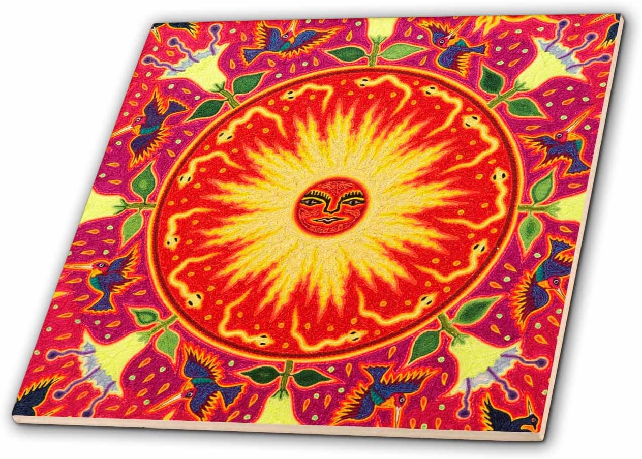 ct_92755_4 Folk Art, Huichol Art, Santa Fe, New Mexico-US32 JMR1119-Julien McRoberts-Ceramic Tile, 12-Inch