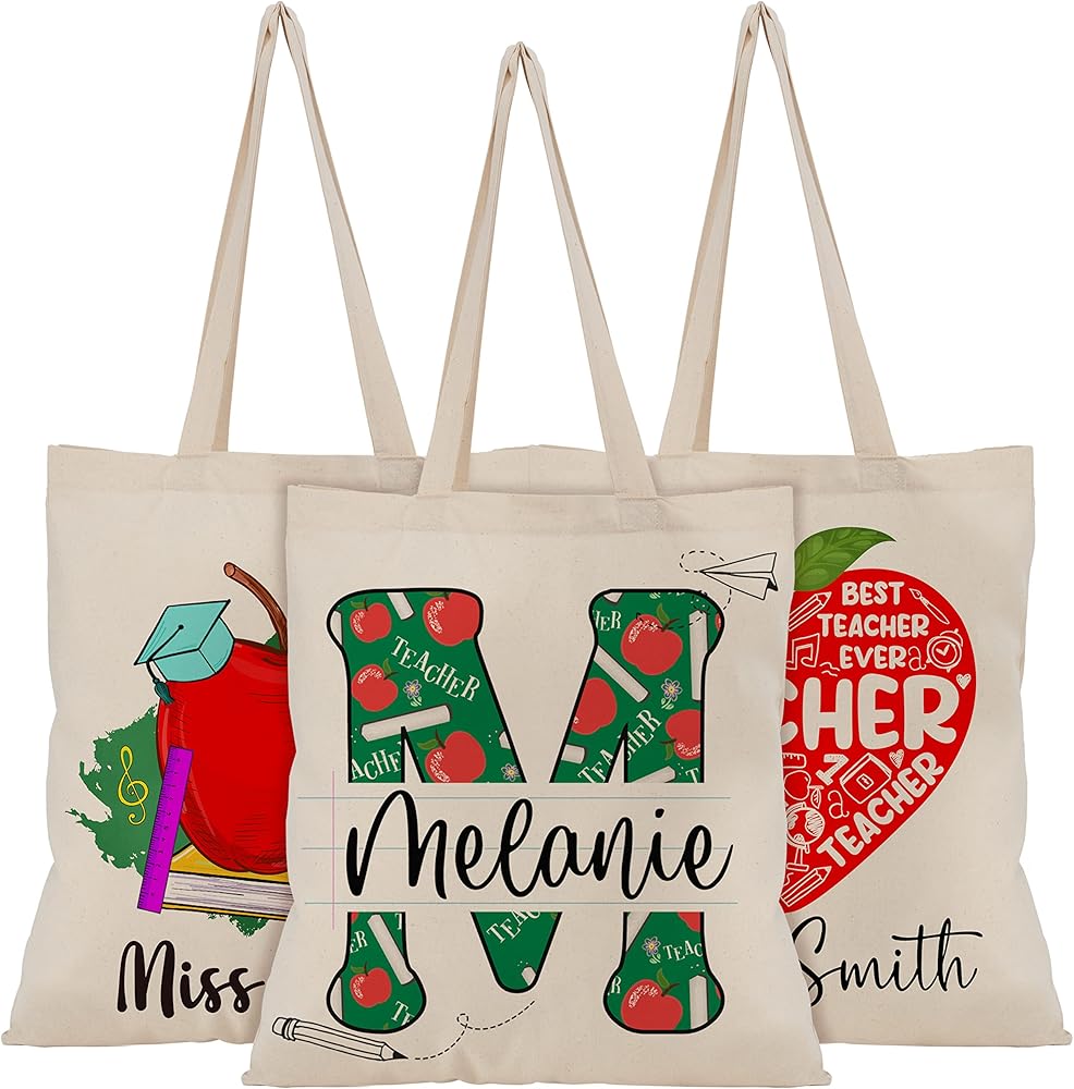 Teacher gift personalised tote bag Clearance