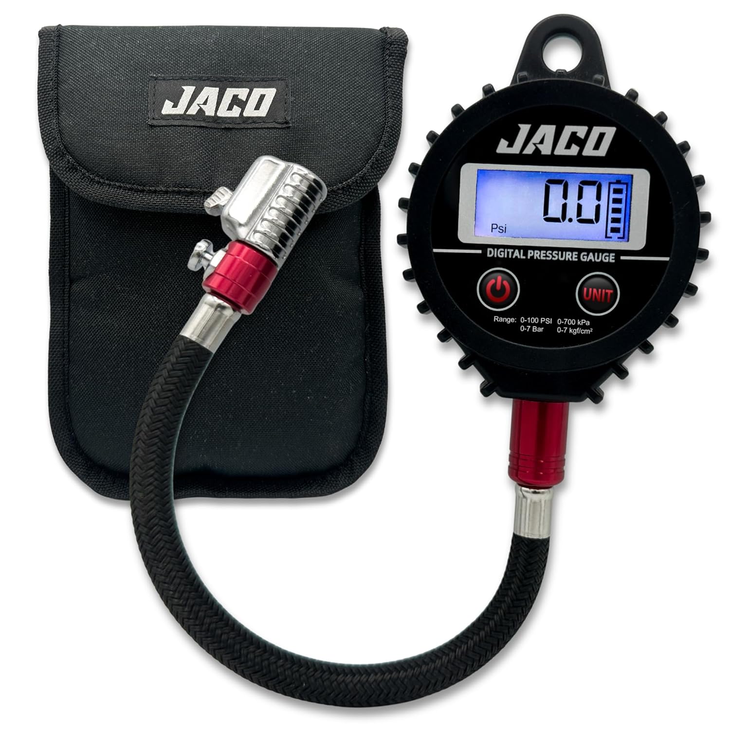 JACO ElitePro-X Digital Tire Pressure Gauge with Lightning Chuck - 100 PSI