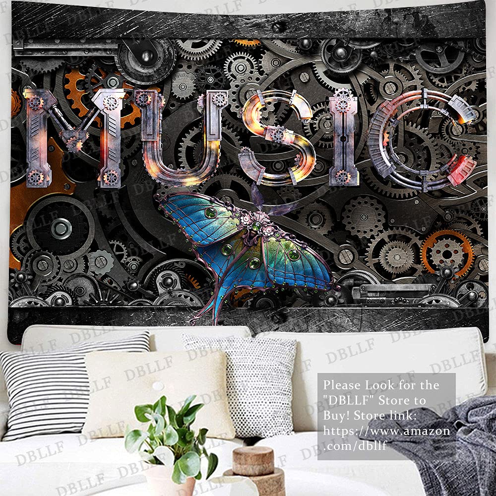 Amazon.co.jp: 音楽スチームパンクヴィンテージタペストリー、蛾
