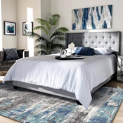 Miniatura 4 de Alfombras de área para dormitorio, sala de estar, lavables a máquina, suaves, grandes, modernas, abstractas, para comedor, alfombra antideslizante