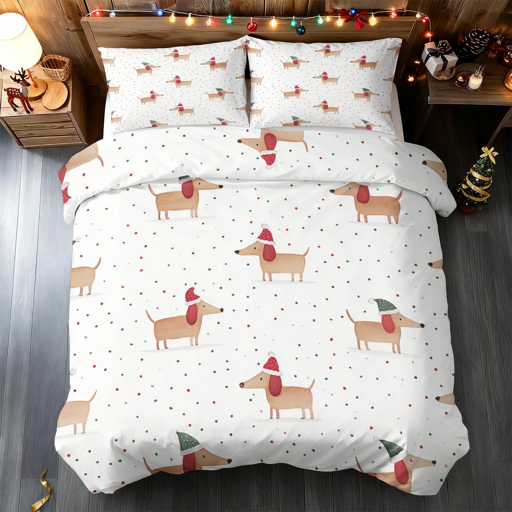Parure Lit Teckel 220x240 Idéale pour une Chambre Ambiance Cocooning et Chaleureuse