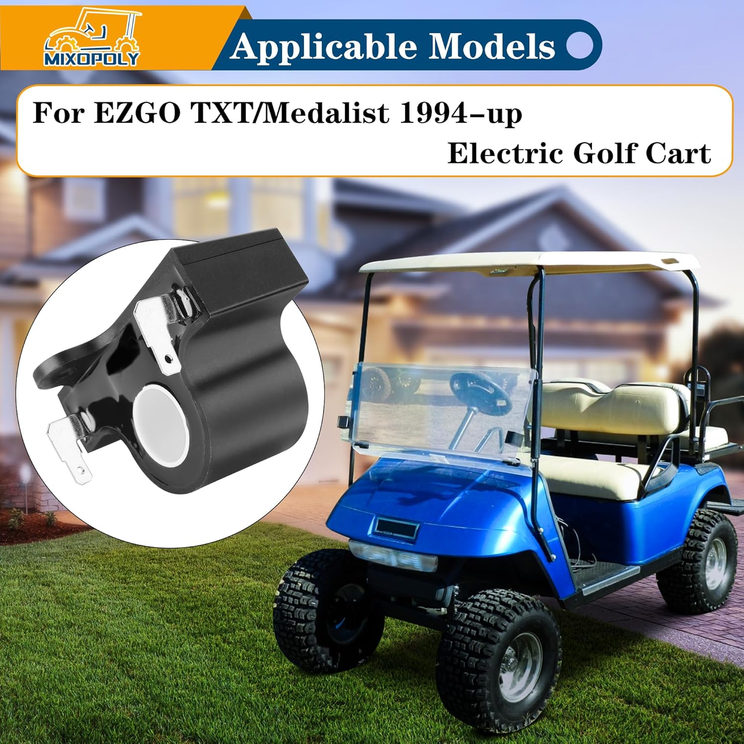 Golf Cart Inductive Throttle Sensor for EZGO TXT/Medalist 1994-up Electric Golf Cart, OEM 25854G01 25854-G01