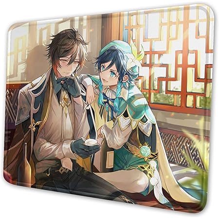 Collectibles Animation Art Characters Official Genshin Impact Mihoyo Mouse Pad Zhongli And Childe