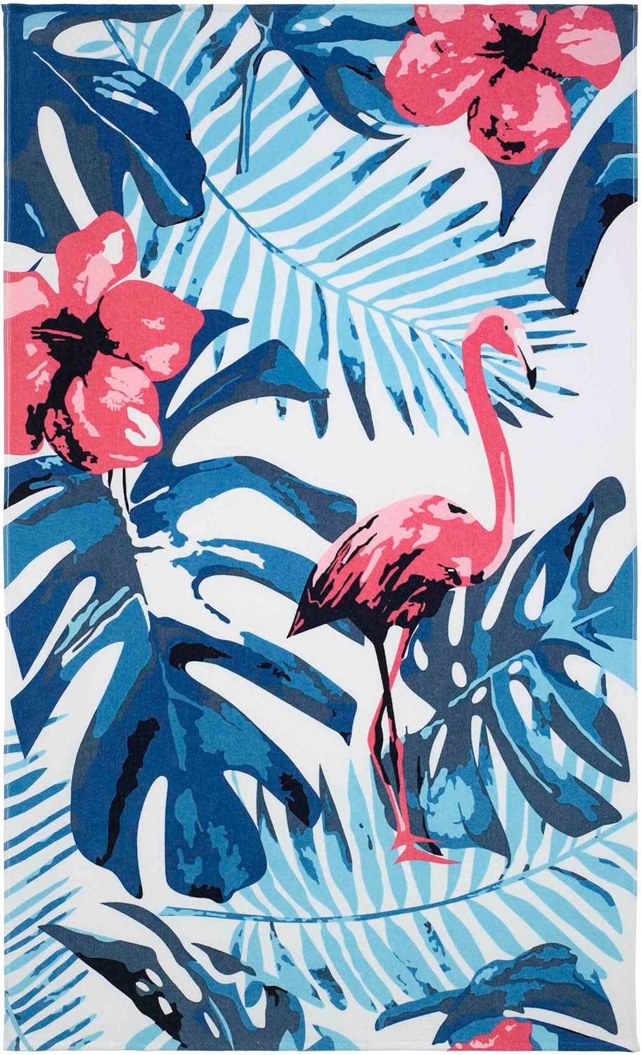 Izod - Beach Towel, Soft & Absorbent Cotton Sheared Velour, Printed Beach Accessories (Oasis Collection, 40" x 70")