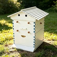 Flow Beehive, Wooden Bee Hive Box with 7 Self-Flowing Frames