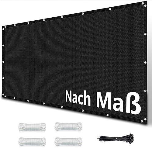 Sonnensegel Wasserdurchlässig Rechteckig, HDPE Gewebe [Nach Mass] 95% UV-Schut, Sonnenschutz