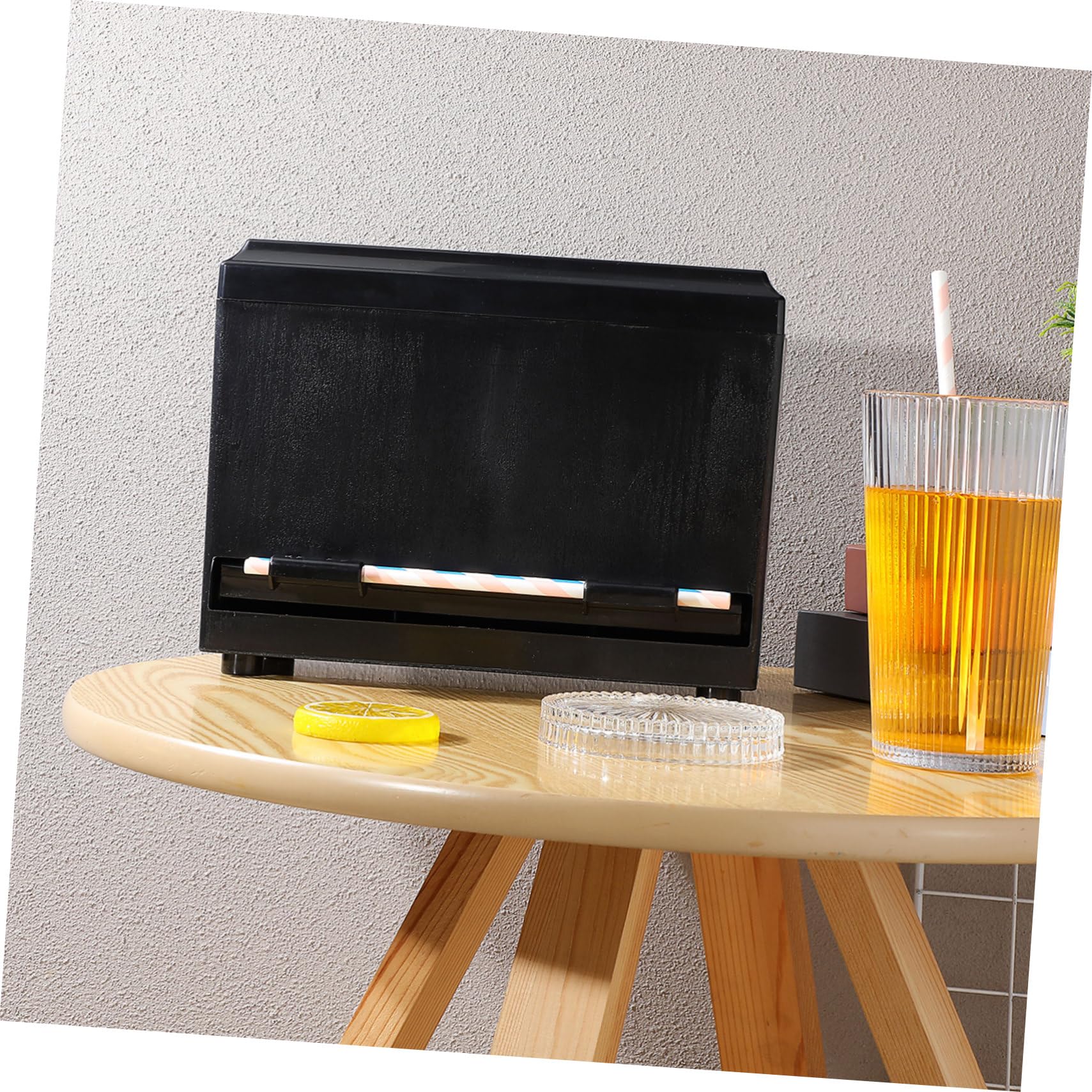 TOYANDONA Strohhalmspender Kunststoff Organizer 9.4x7.1x4.3cm für Cafés und Theken Automatische Pipetten Aufbewahrungsbox