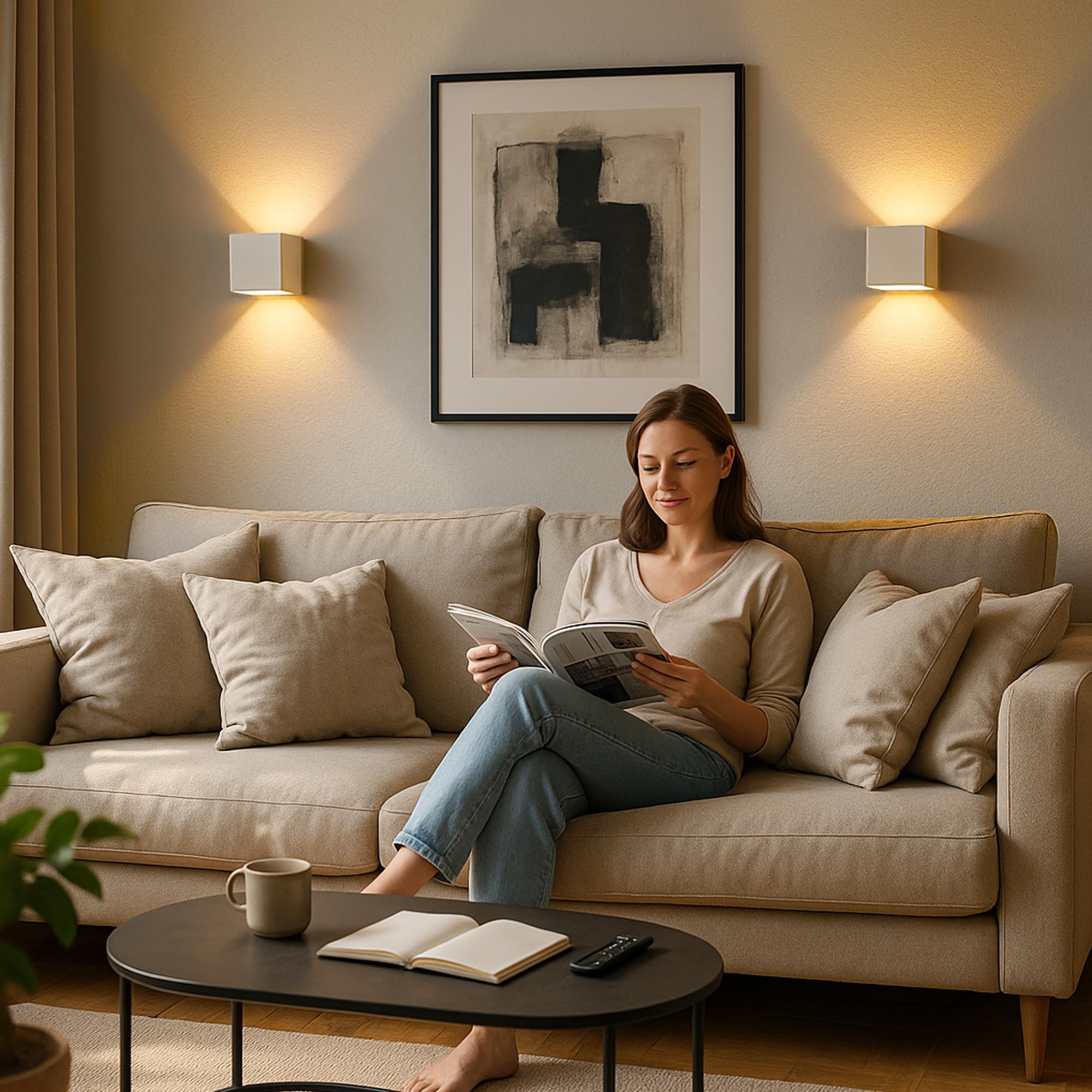 SSC-LUXon EPITA 4x LED Wandstrahler Up Down Schatteneffekt – mit G9 Leuchtmittel dimmbar warmweiß 3W – Wandlampe für Flur & Wohnzimmer